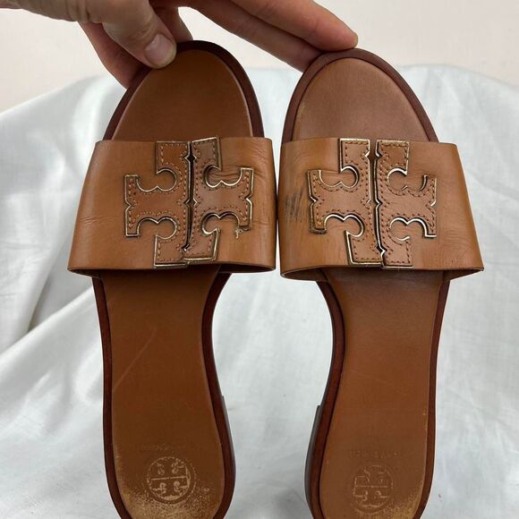 Tory Burch Ines Leather Sandal Size Size 7.5 - Picture 1 of 6